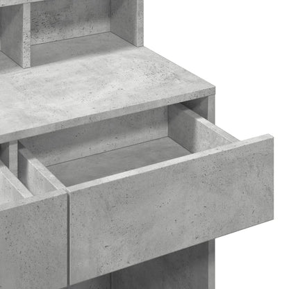 Sminkebord Betonggrå LED 80x41x134,5 cm