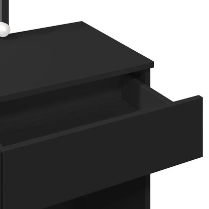 Sminkebord Svart LED 100x40x130 cm