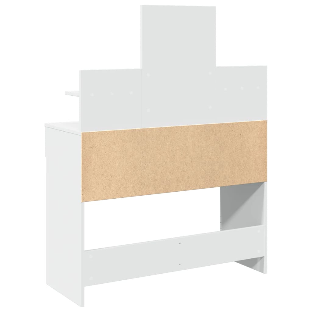 Sminkebord Hvit LED 100x40x130 cm