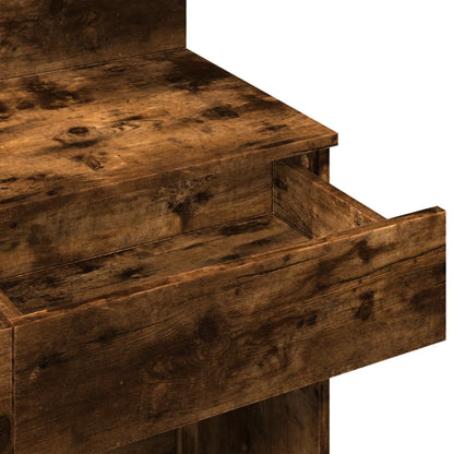 Sminkebord Røkt Eik LED 100x40x130 cm