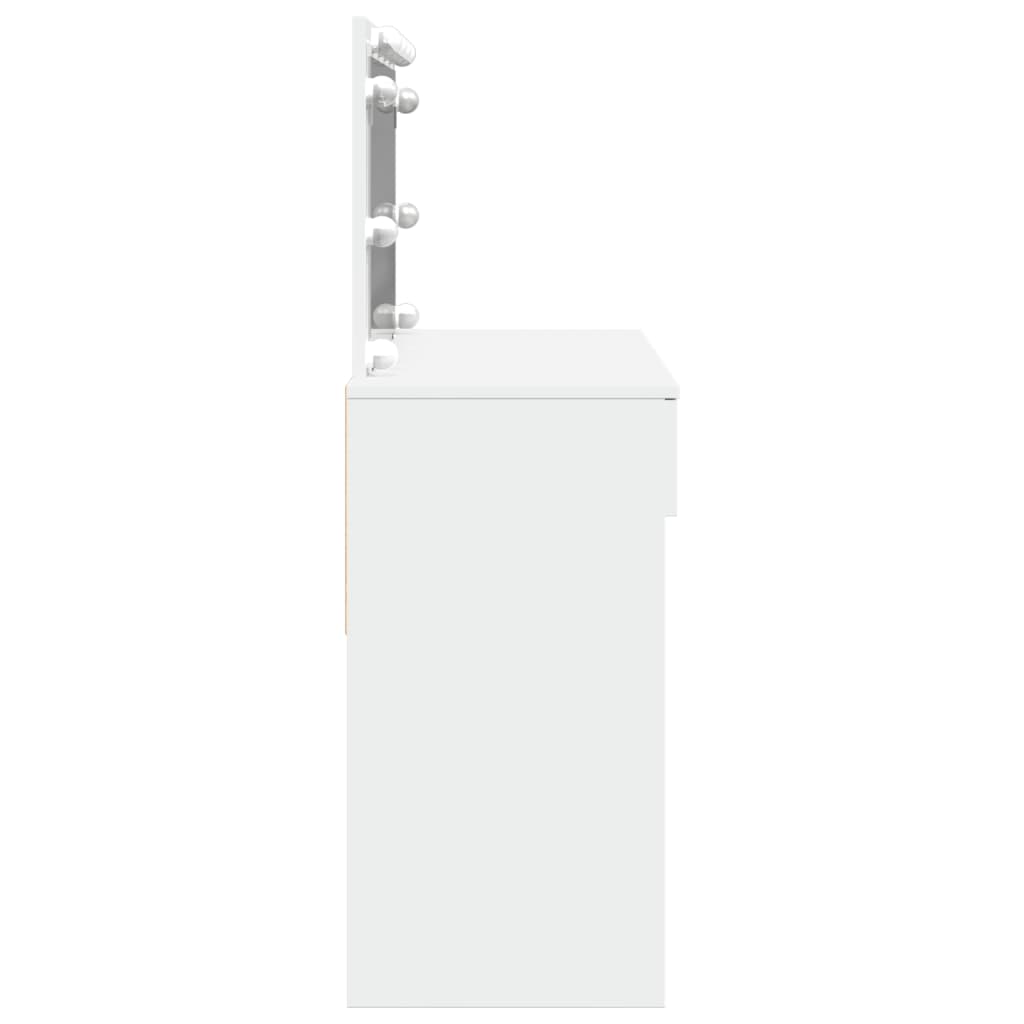 Sminkebord Hvit LED 100x40x120 cm