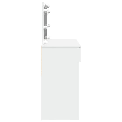 Sminkebord Hvit LED 100x40x120 cm