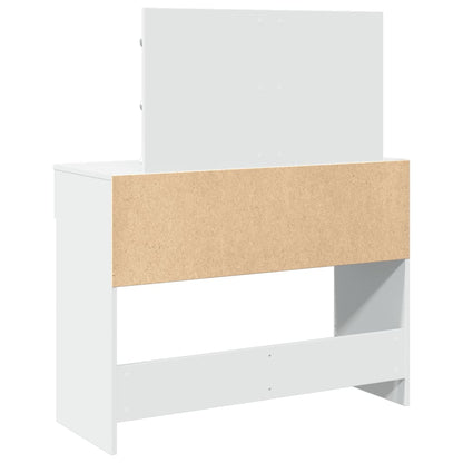 Sminkebord Hvit LED 100x40x120 cm