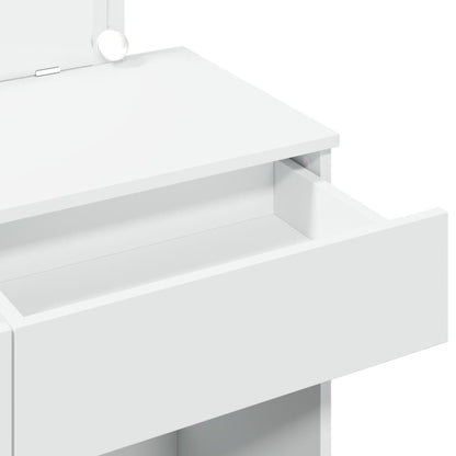 Sminkebord Hvit LED 100x40x120 cm