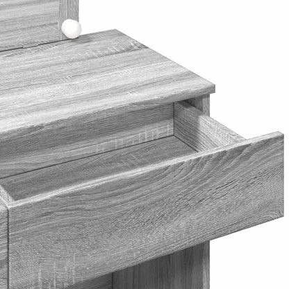 Sminkebord Sonoma Grå LED 100x40x120 cm