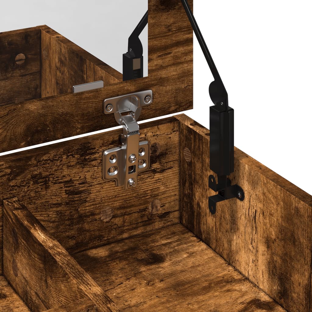 Sminkebord Røkt Eik speil 73x46,5x120 cm