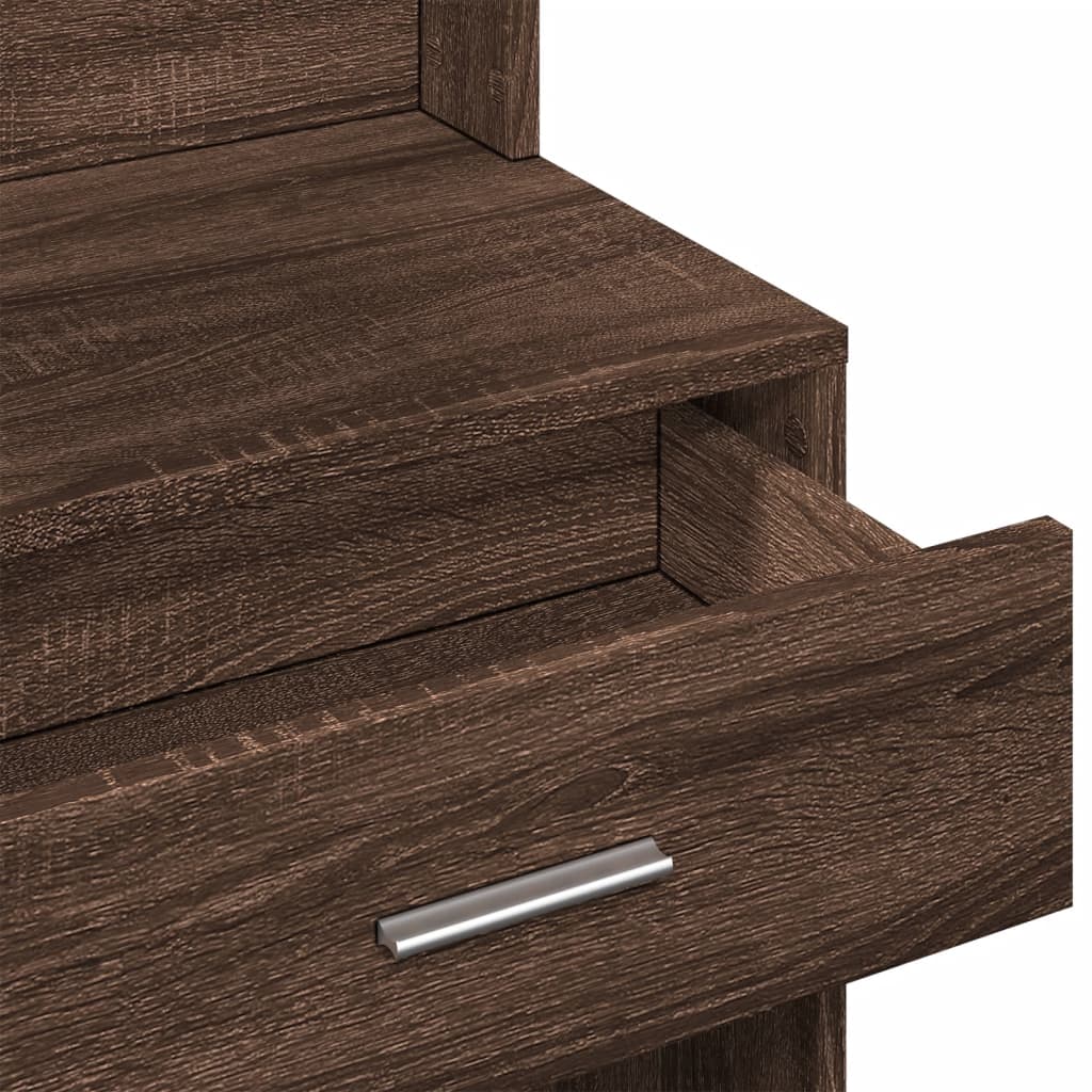 Sminkebord Brun Eik skap 80x35x132 cm