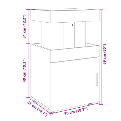 Vinstativ Bartralle hvit 50x41x89 cm konstruert tre