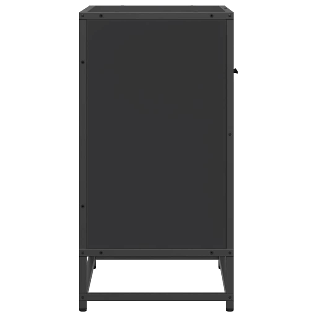 Nattbord Sengbord Svart 60x31x60 cm og metall