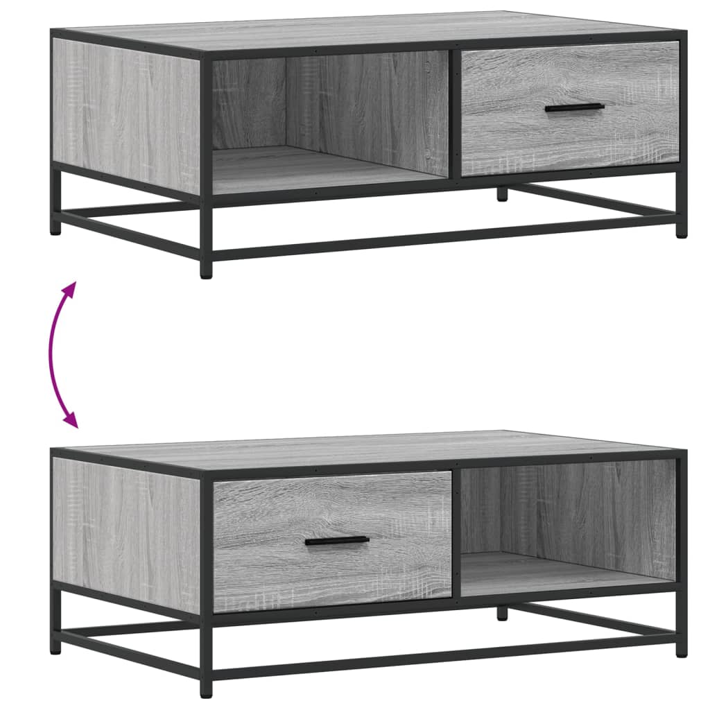 Salongbord Sofabord Sonoma Grå 90x57x35 cm