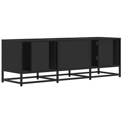 TV-benk svart 120x35x41 cm konstruert tre og metall