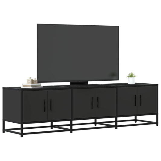 TV-benk svart 150x35x41 cm konstruert tre og metall