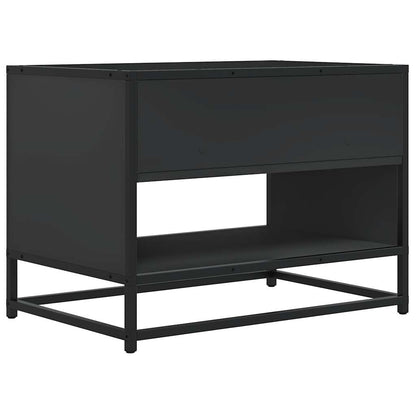 TV-benk svart 61x40x46 cm konstruert tre og metall