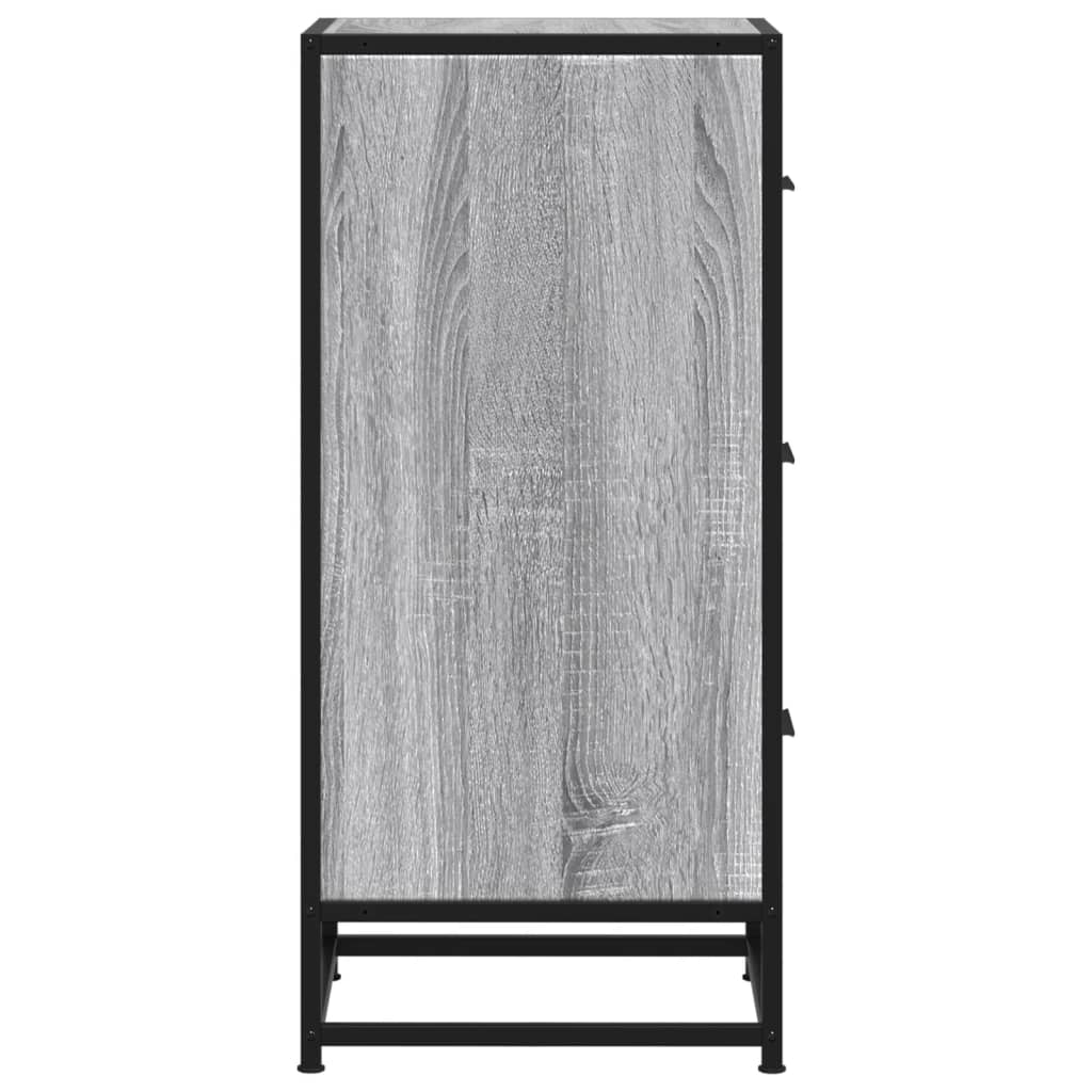 Skjenk Sonoma Grå 35,5x35x76 cm og metall
