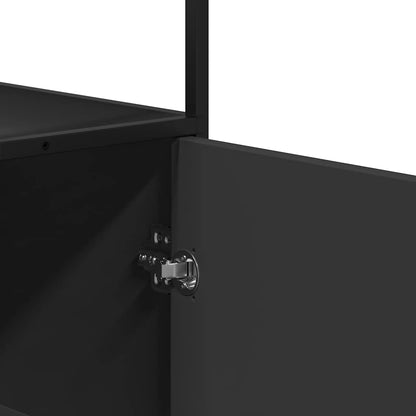 Skap Svart 68x35x139 cm