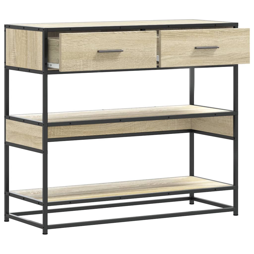 Avlastningsbord Konsollbord Røkt Eik 90x35x80 cm