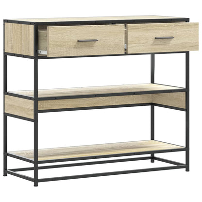 Avlastningsbord Konsollbord Røkt Eik 90x35x80 cm