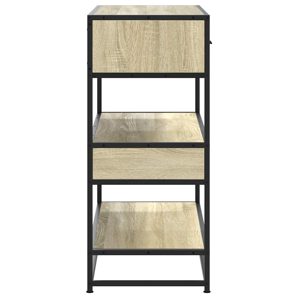 Avlastningsbord Konsollbord Røkt Eik 90x35x80 cm