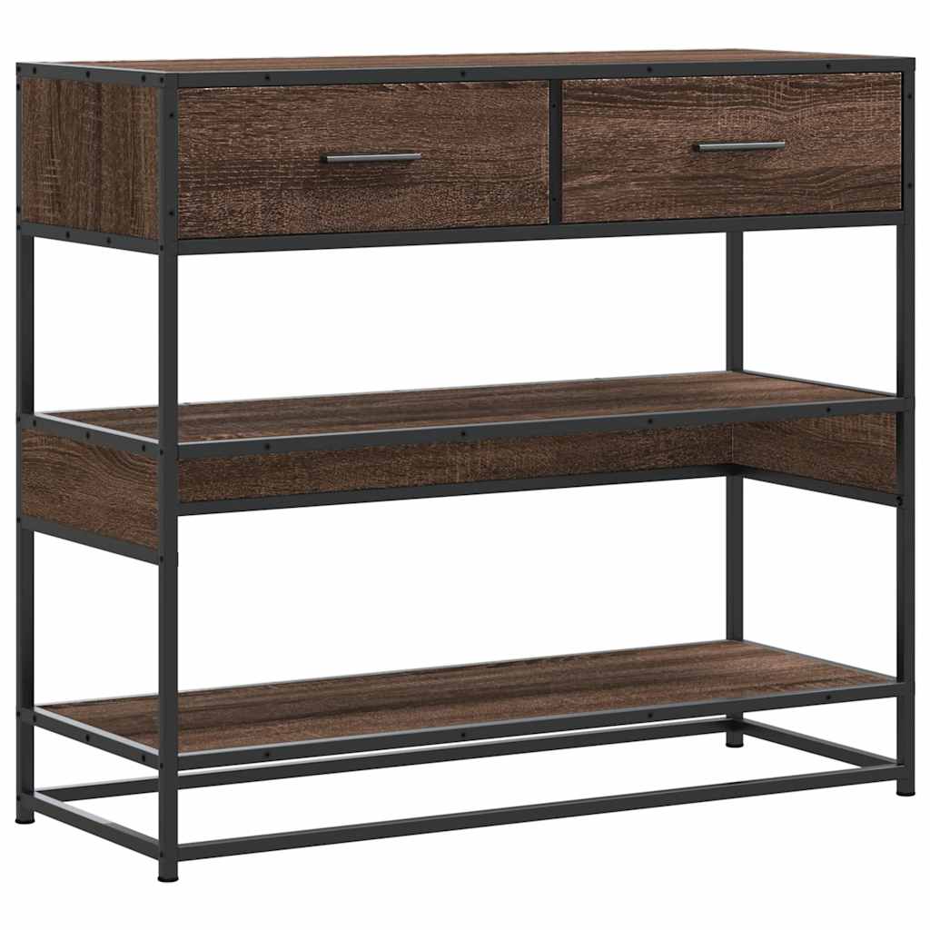 Avlastningsbord Konsollbord Brun Eik 90x35x80 cm