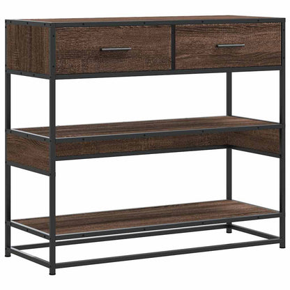 Avlastningsbord Konsollbord Brun Eik 90x35x80 cm