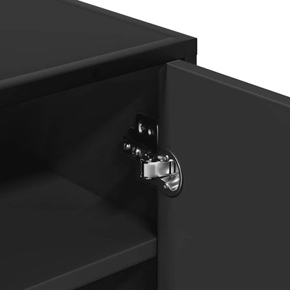 Skoskap Skohylle Skobenk Svart 48x38x97,5 cm