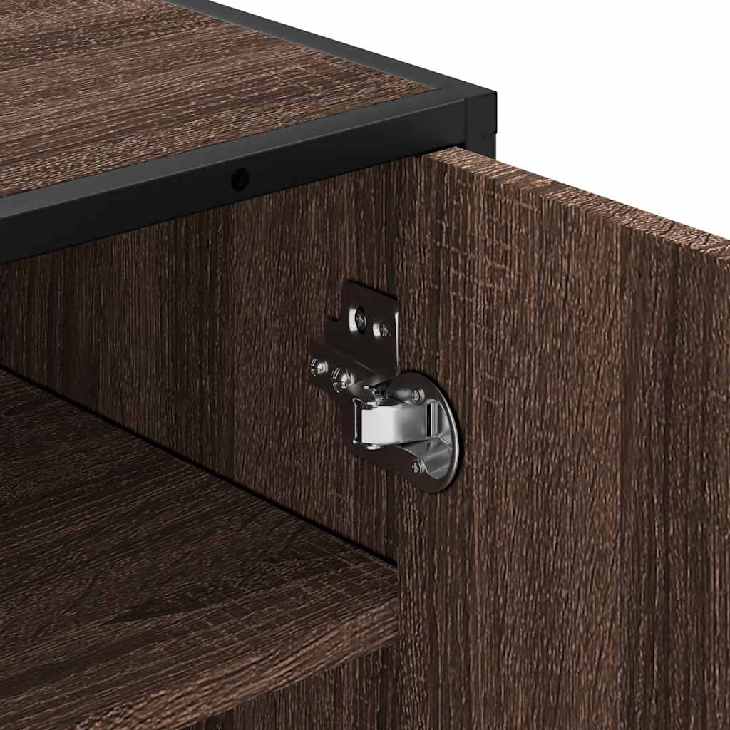 Skoskap Skohylle Skobenk Brun Eik 48x38x97,5 cm