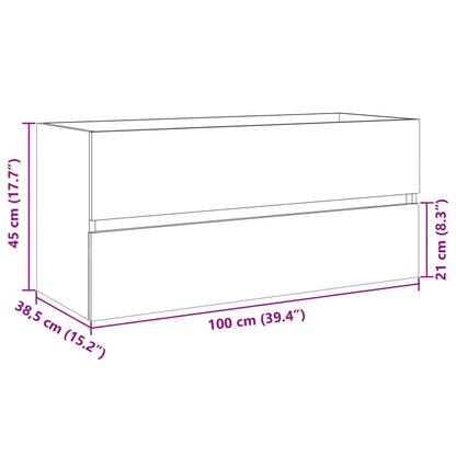 Baderomsservantskap sonoma eik 100x38,5x45 cm konstruert tre