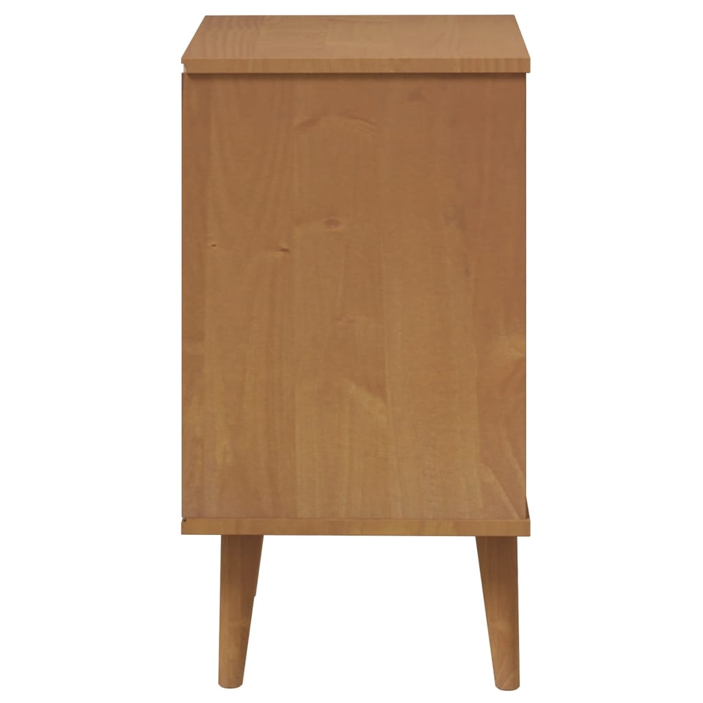 Nattbord Sengbord Brun MOLDE 40x35x65 cm heltre furu
