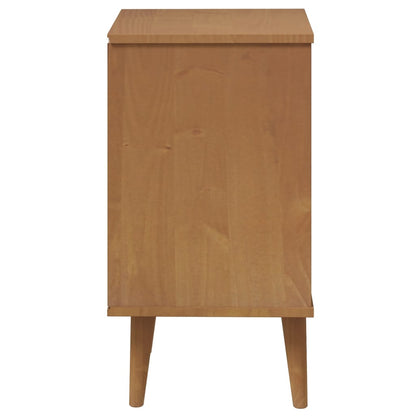 Nattbord Sengbord Brun MOLDE 40x35x65 cm heltre furu