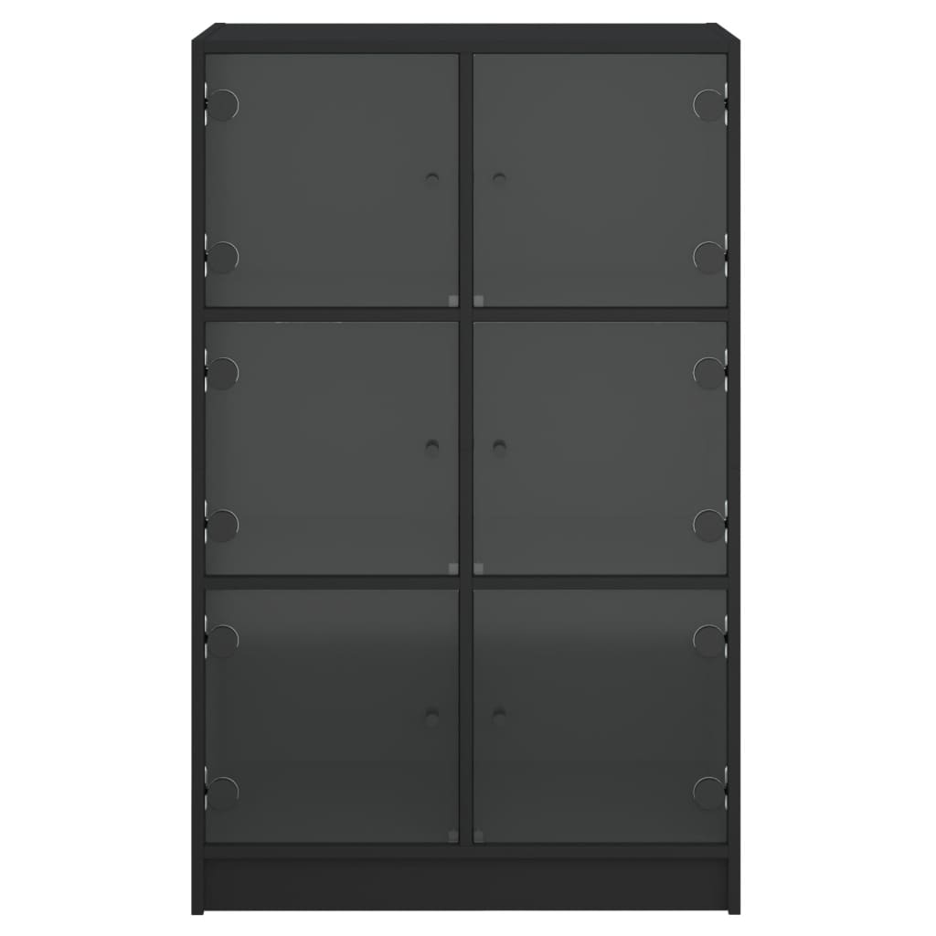 Skap Svart med dører 68x37x109 cm