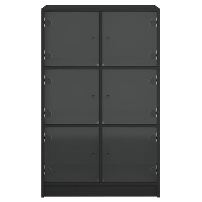 Skap Svart med dører 68x37x109 cm