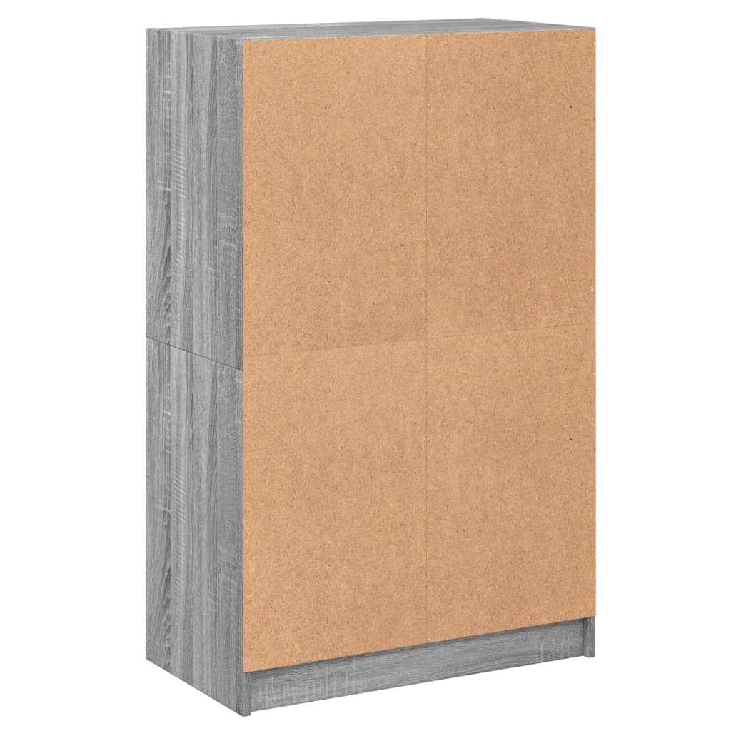 Skap Sonoma Grå med dører 68x37x109 cm