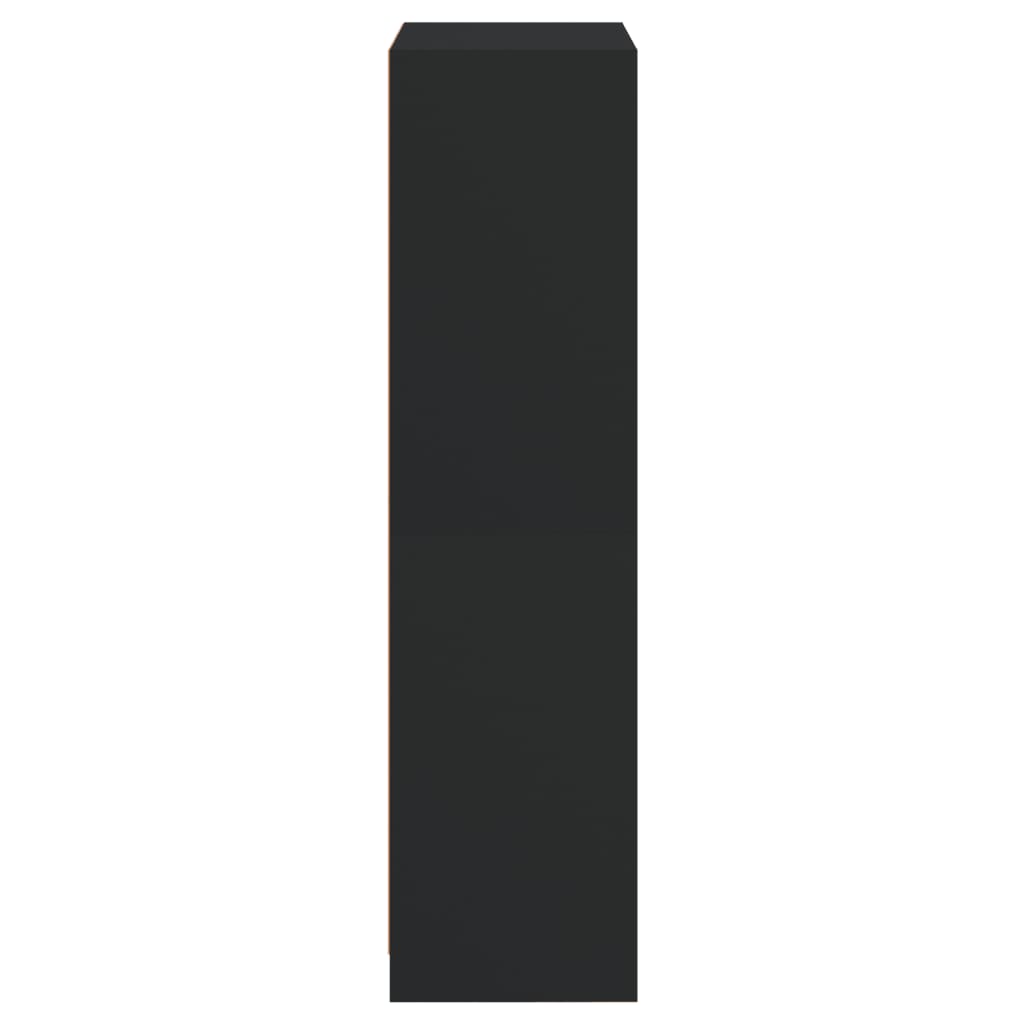 Skap Svart med dører 68x37x142 cm