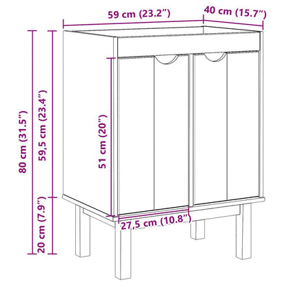 Baderomsservantskap OTTA 59x40x80 cm heltre furu