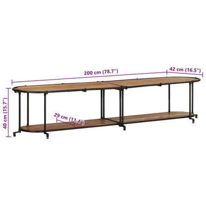 TV-benk 200x42x40 cm heltre akasie