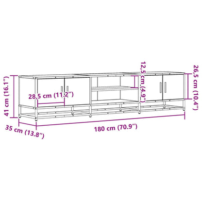 TV-benk sonoma eik 180x35x41 cm konstruert tre