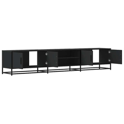 TV-benk svart 210x35x41 cm konstruert tre