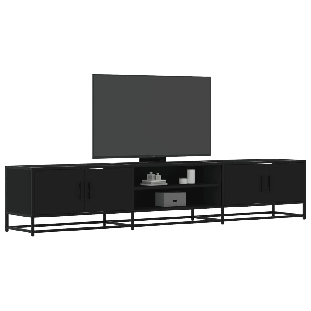 TV-benk svart 210x35x41 cm konstruert tre