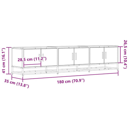 TV-benk sonoma eik 180x35x41 cm konstruert tre