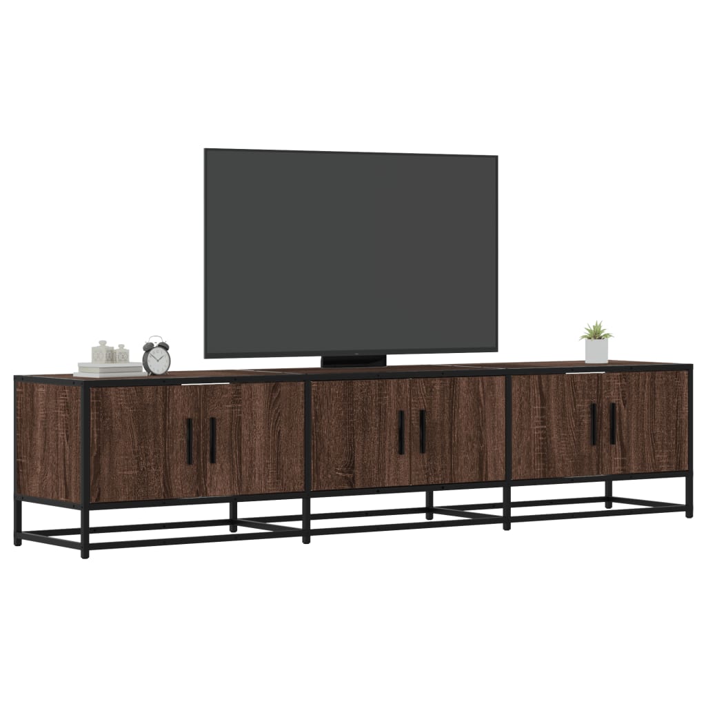 TV-benk brun eik 180x35x41 cm konstruert tre