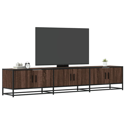 TV-benk brun eik 210x35x41 cm konstruert tre