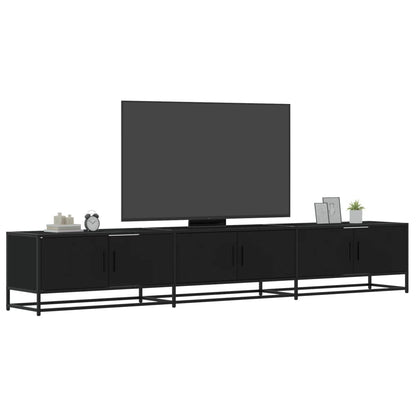 TV-benk svart 240x35x41 cm konstruert tre