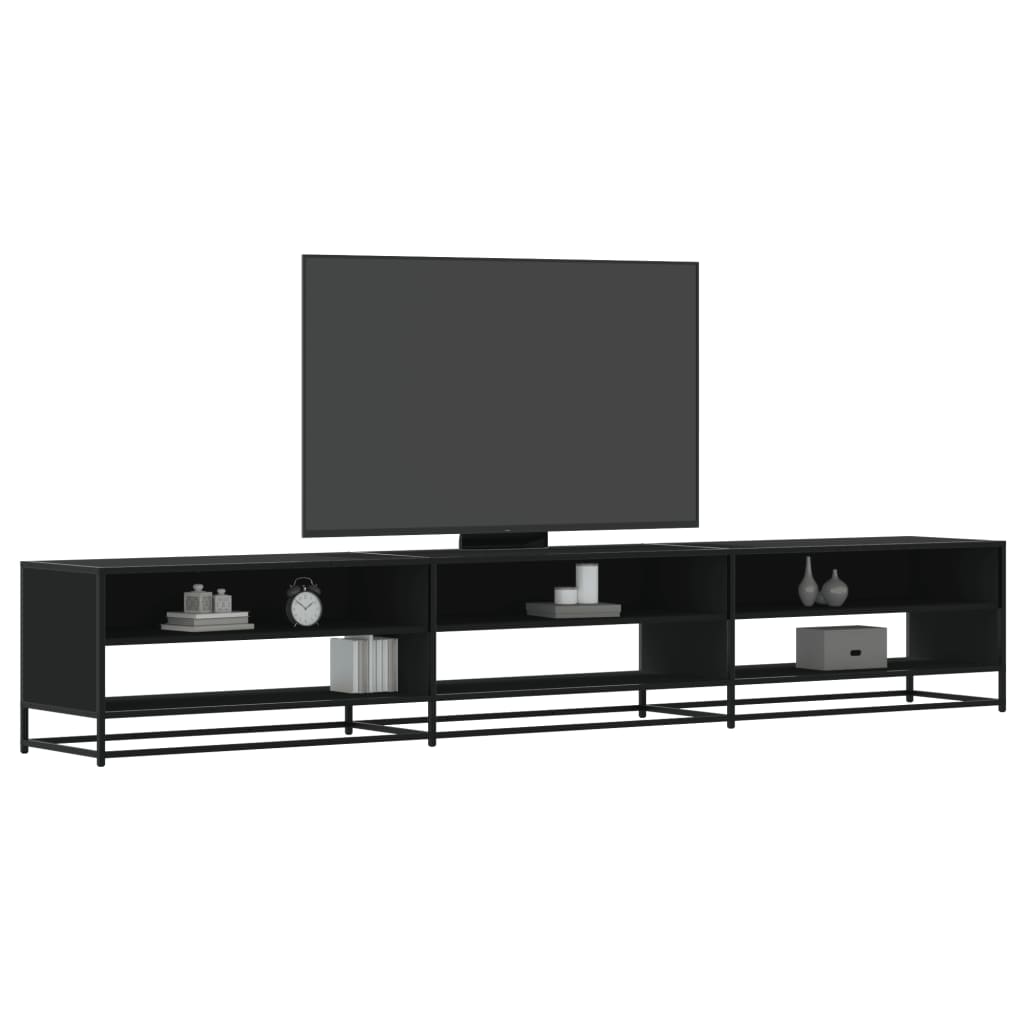 TV-benk svart 270x40x46 cm konstruert tre