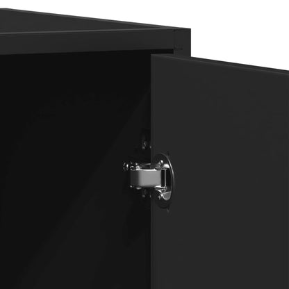 Skjenk Svart 134x35x76 cm