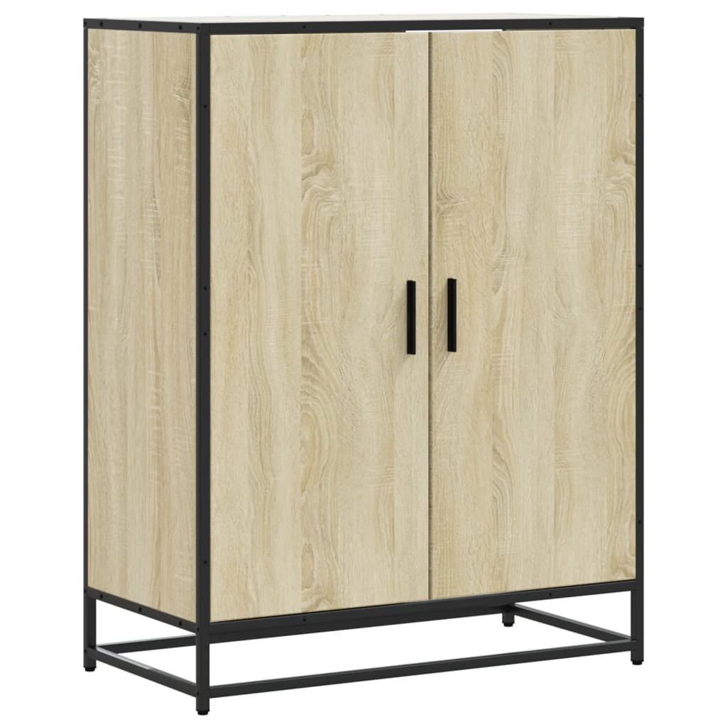 Skoskap sonoma eik 75x38x97,5 cm konstruert tre og metall