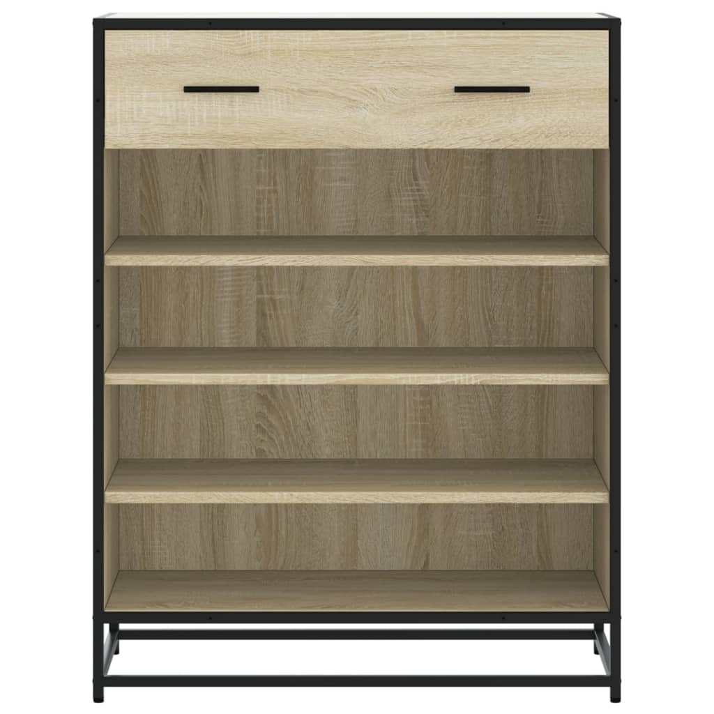 Skoskap sonoma eik 75x38x97,5 cm konstruert tre og metall