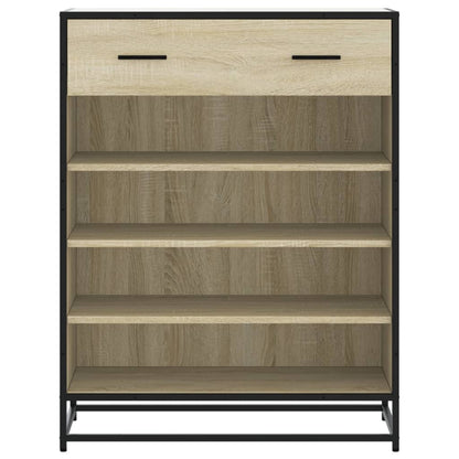 Skoskap sonoma eik 75x38x97,5 cm konstruert tre og metall