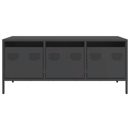 Salongbord Sofabord Svart 101,5x50x43,5 cm kaldvalset stål