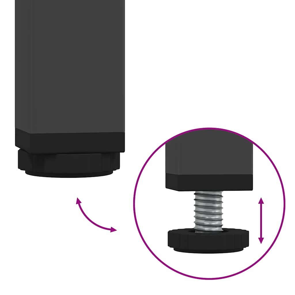 Salongbord Sofabord Svart 101,5x50x43,5 cm kaldvalset stål