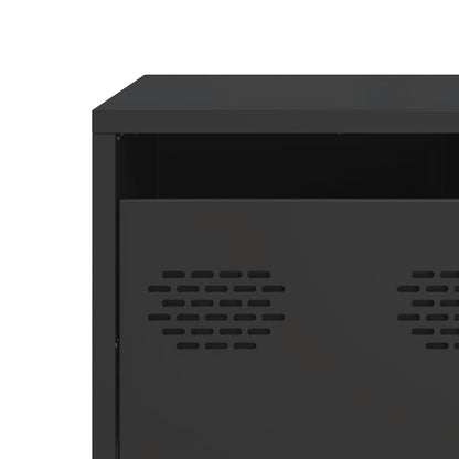 Salongbord Sofabord Svart 101,5x50x43,5 cm kaldvalset stål